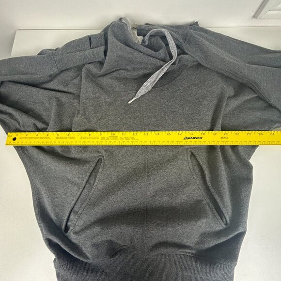 Lululemon Flashback Pullover Women 4 Hoodie‎ Grey Dolman Oversized Sweatshirt - Picture 8 of 13